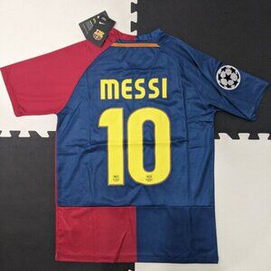 Messi #10 FC Barcelona 2008/09 UCL Final Rome Nike Retro Jersey